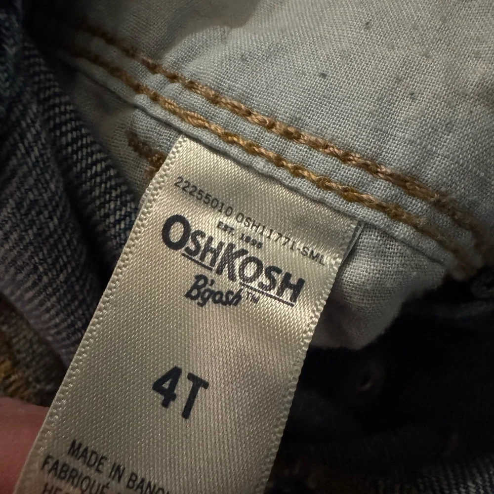OshKosh B’gosh Girls Heart Pocket Overalls 4T | Valentine’s Day Denim